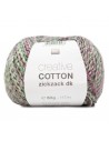 Pelote Creative cotton zickzack dk rose-vert spray