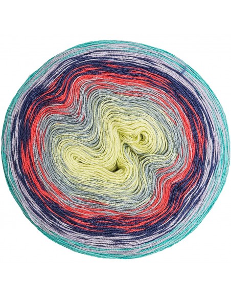 Pelote Creative cotton dégradé Super 6 Turquoise-melon