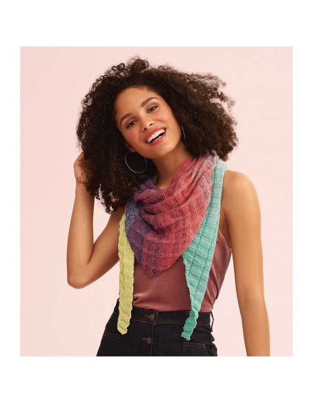 Pelote Creative cotton dégradé Super 6 Turquoise-melon