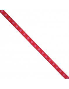 Ruban de satin à étoiles Cerise