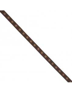 Ruban de satin à étoiles Chocolat