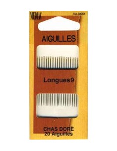 Pochette 20 Aiguilles longues Taille 9