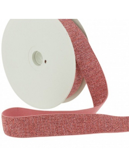 Elastique lurex 20mm Fuschia