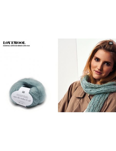 Pelote Essentials super kid mohair loves silk bleu marine