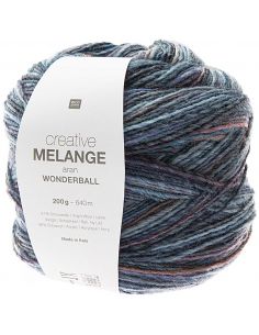 Pelote Creative melange aran wonderball lilas-pétrole