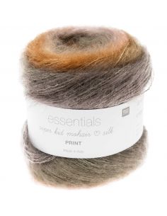 Pelote Essentials super kid mohair loves silk print terra