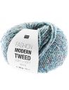 Pelote Fashion modern tweed aran bleu clair