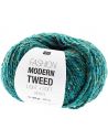 Pelote Fashion modern tweed aran vert pétrole