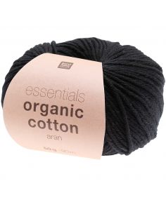 Pelote Essentials organic cotton aran noir