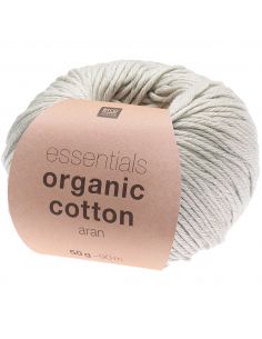Pelote Essentials organic cotton aran argent