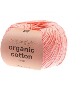 Pelote Essentials organic cotton aran saumon