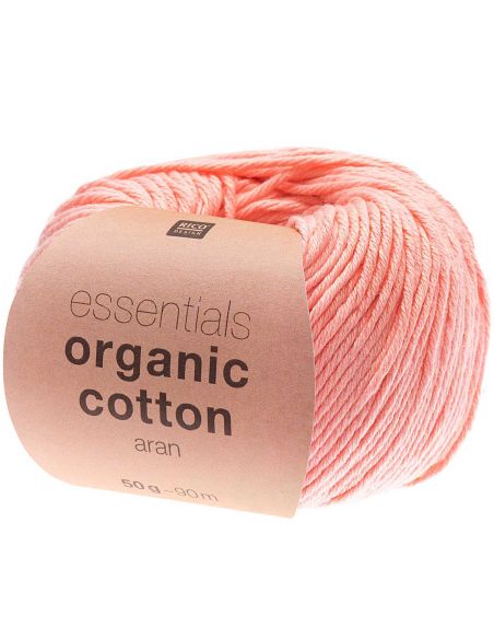 Pelote Essentials organic cotton aran saumon