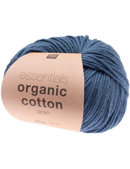Pelote Essentials organic cotton aran bleu marine