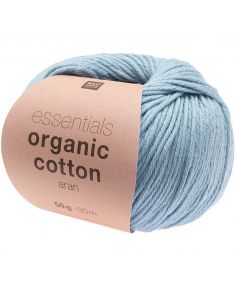 Pelote Essentials organic cotton aran bleu