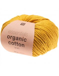 Pelote Essentials organic cotton aran moutarde