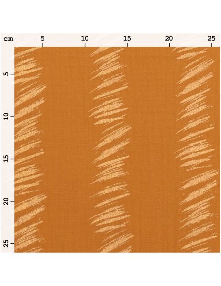 Tissu mousseline froissée Transformation moutarde hot foil