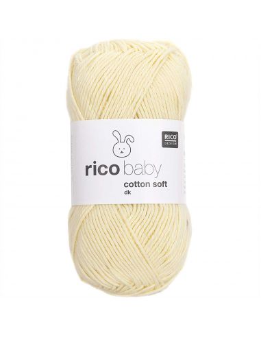 Pelote Rico baby cotton soft dk jaune pastel