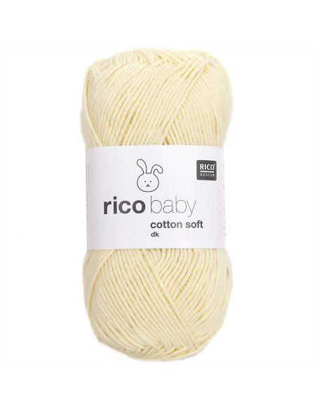Pelote Rico baby cotton soft dk jaune pastel