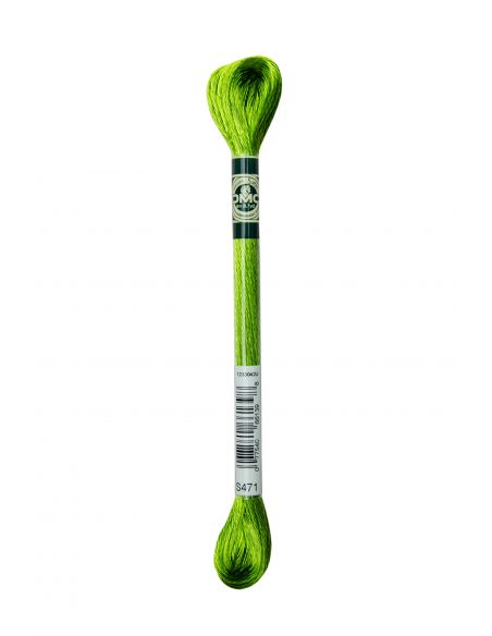 Fil à broder mouliné satin vert S471
