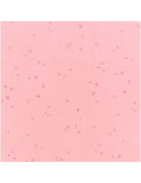 Tissu mousseline froissée Transformation saumon hot foil