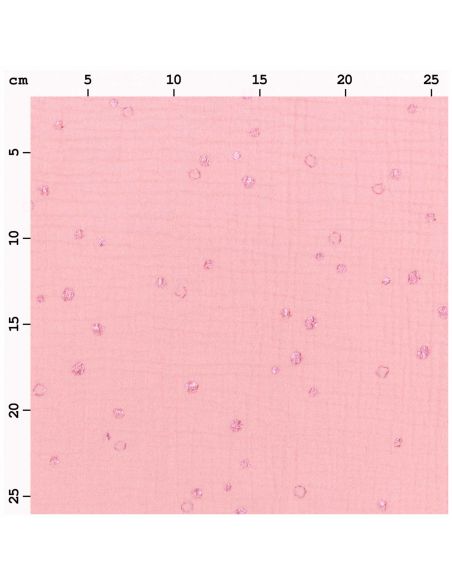 Tissu mousseline froissée Transformation saumon hot foil