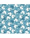 Tissu en coton Starlit hollow Reindeer damask in blue