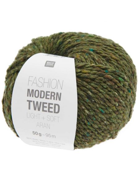 Pelote Fashion modern tweed aran olive