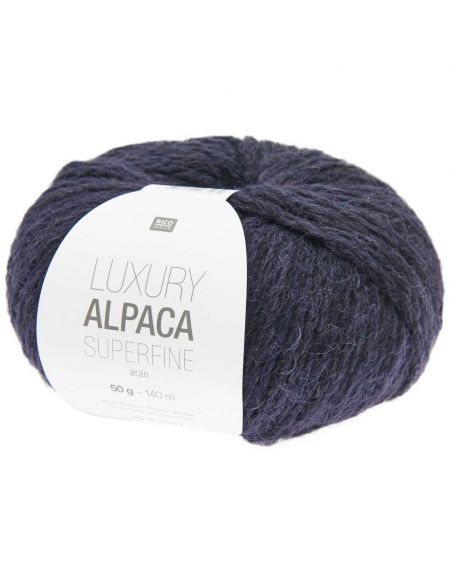 Pelote Luxury alpaca superfine aran bleu marine