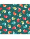 Tissu en coton Forest friends Robin metallic