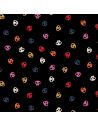 Tissu en coton Full moon Skulls black