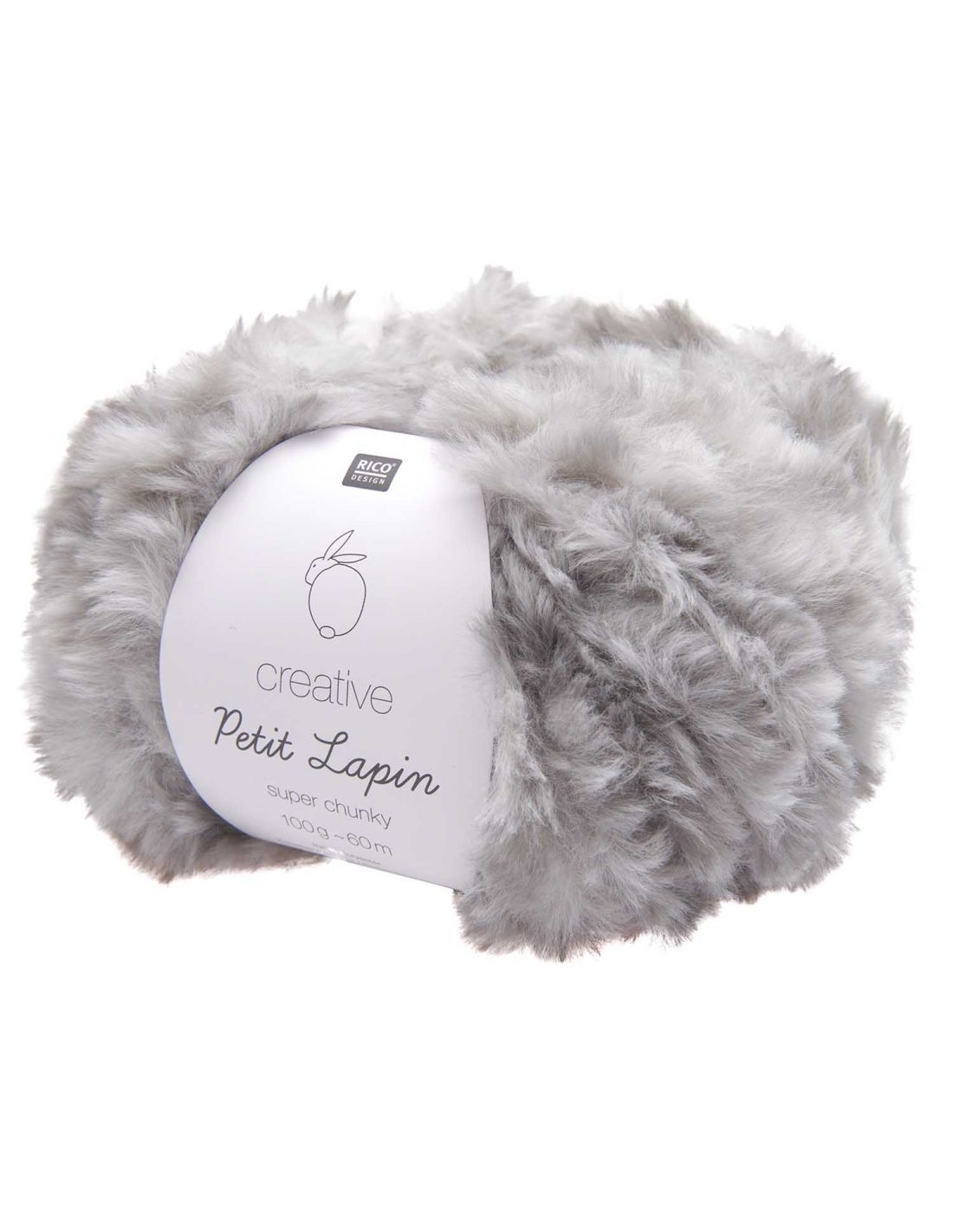 Rico Design Creative Petit Lapin Filato Super Chunky 100g, Colore 17 Polvere, 60m, Per Soffici Peluche E Accessori In Pelliccia Sintetica