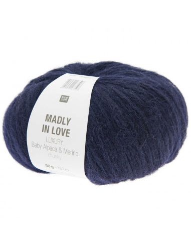Pelote Madly in love Luxury baby alpaca & merino chunky bleu marine