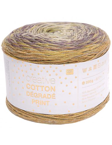 Pelote Creative cotton dégradé Print Lilas-jaune