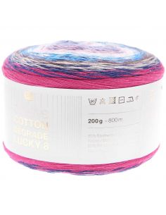 Pelote Creative cotton dégradé lucky 8 bleu-pink