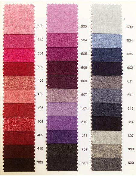 Tissu en coton Melange Prune