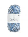 Pelote Rico baby cotton soft print dk bleu-pétrole