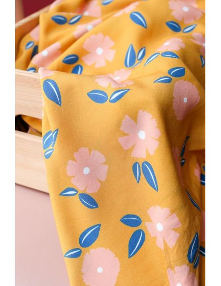 Tissu Lise Taylor viscose ecovero Rosée estivales