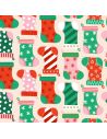 Tissu en coton Oh what fun chaussettes