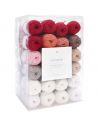 Assortiment 45 pelotes pour réaliser le crochetr along Ricorumi de noël II