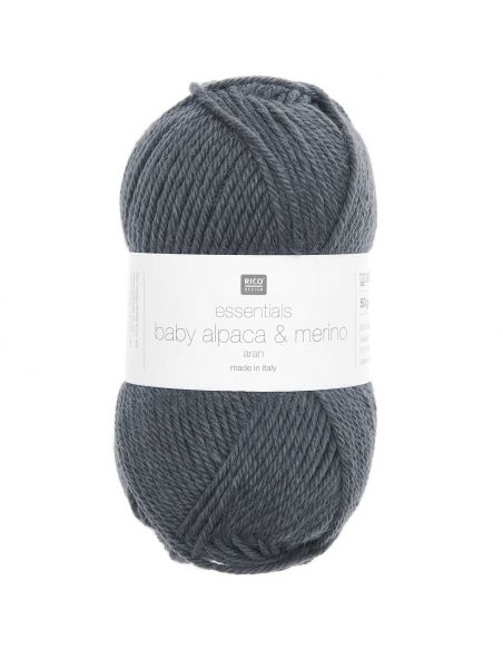 Pelote Essentials baby alpaca & merino aran bleu marine