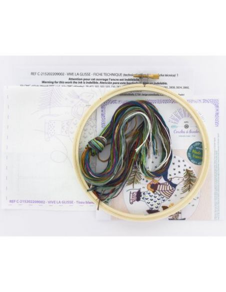 Kit à broder - Vive la glisse