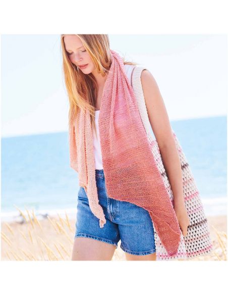 Pelote Creative cotton dégradé lucky 8 abricot