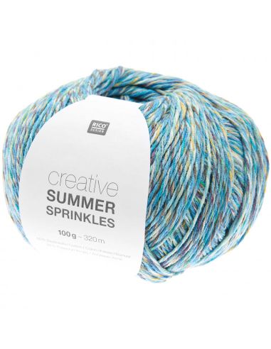 Pelote Creative cotton summer sprinkles aqua
