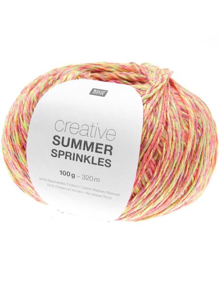 Pelote Creative cotton summer sprinkles neon pink