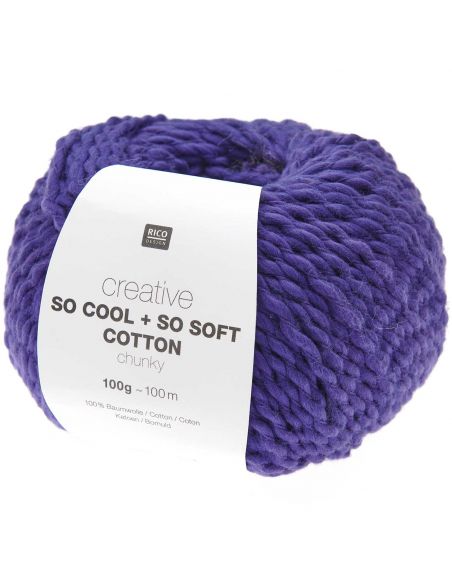 Pelote Creative so cool + so soft cotton chunky violette