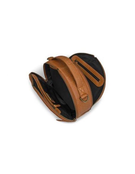 Sac à ouvrage en bandoulière rond Bella coloris Whisky