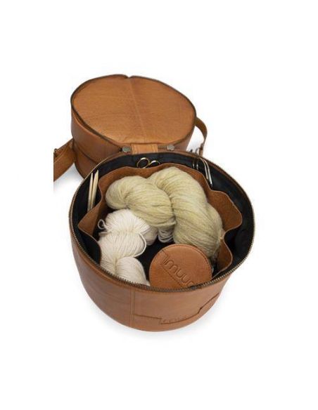 Sac à ouvrage à compartiments Bturn coloris Whisky