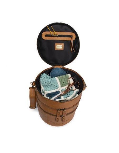 Sac à ouvrage à compartiments Bturn coloris Whisky