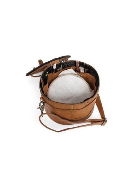 Sac à ouvrage rond Enturn coloris Whisky