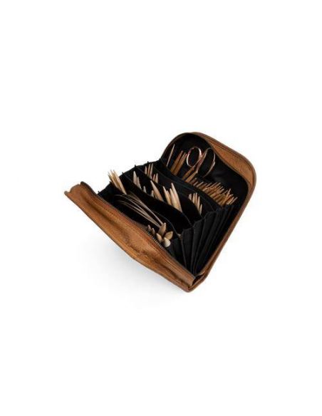 Etui pour aiguilles à tricoter Voss coloris Whisky